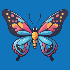 Wall Mural - vector of beauty butterfly, cute funny and friendly 