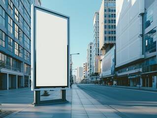 Urban Skyline Billboard Mockup,Metropolitan Billboard Display