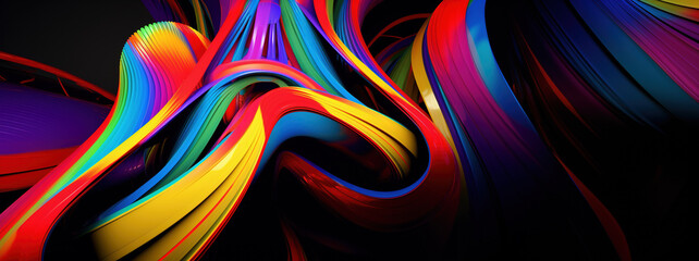 Wall Mural - Abstract colorful 3d background