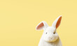 Easter bunny on yellow background. 3d rendering
