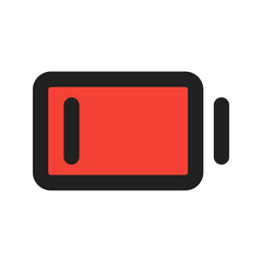 Poster - low battery line color icon