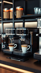 Wall Mural - 3D illustration of coffee machines