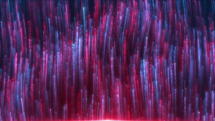 Wall Mural - Red particle stripes rise, elegant particle light background video, music video, weddings party and many more events. Also good background for scene and titles, logos, 4K resolution.