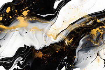  Gold abstract black marble background art paint pattern ink texture watercolor white fluid wall