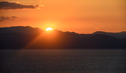 Wall Mural - beautiful sunset sky over the mountains of Cyprus 14