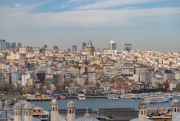 Wall Mural - Beyoglu District Waterfront and Galata Tower