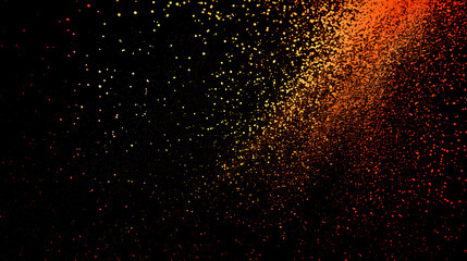 Abstract orange red and yellow gradient light particle background