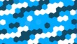 abstract blue background with pentagon pattern