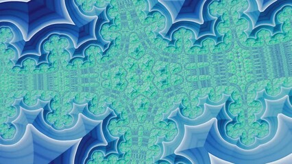 Wall Mural - Fractal sequence patterns 3D. 4k Abstract multicolored motion graphics background. For yoga or clubs or shows, mandala, fractal animation. Beautiful bright ornament.