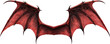 Devil wing isolated on transparent background. Generative AI.