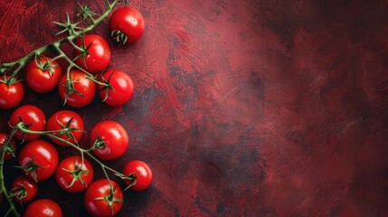 Poster - red tomatoes background. Group of tomatoes
