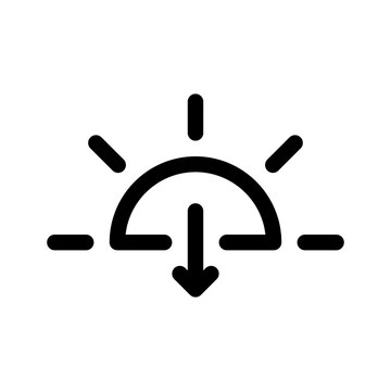 sunset line icon