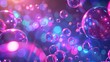 © paisorn - Glowing liquid, shapes, neon, bright, 3d, bubbles, backgrounds
