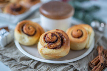 Wall Mural - Cinnamon rolls or cinnabon homemade recipe