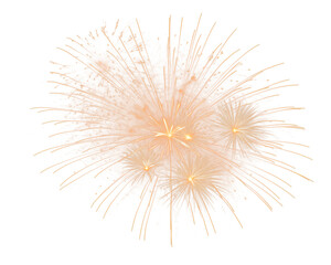 festive fireworks on an isolated transparent background. Fireworks png, salute, explosion png