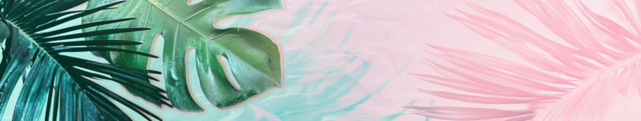 Wall Mural - pastel jungle banner