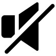 mute icon, simple vector design