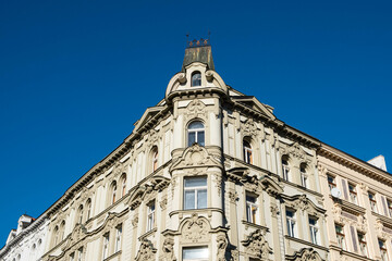 Poster - Historic building facade of a rsidentila building in Prague