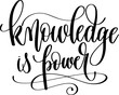 knowledge is power - hand lettering inscription calligraphy text