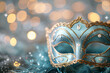Carnival mask with glittering background