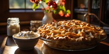 Traditional apple pie baked food natural desert culinary recept scene