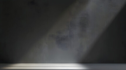 Wall Mural - empty light dark wall with beautiful chiaroscuro minimalist background for product presentation mock up