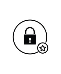 Canvas Print - lock icon, vector best flat icon.