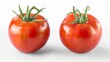 Tomato isolated on white background. Fresh red two tomato with clipping path V