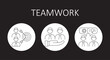 © Muhammad - Teamwork Vector Icon Set: Collaboration, Partnership, Group Work icons.