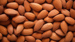 Almond background, top view