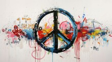 Peace Sign In Graffiti Style