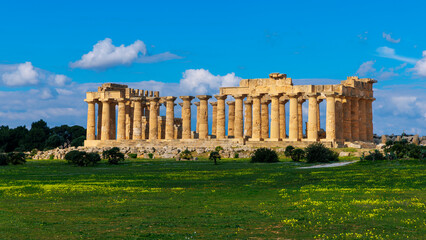 Wall Mural - Greek temple at Selinunte sicily