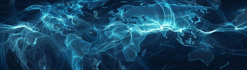 Wall Mural - Representing the global network of online communication