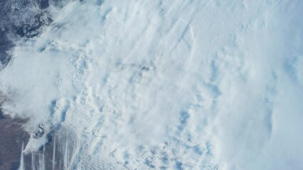 Wall Mural - blue planet earth from space. land and clouds seen from above. view from international space station