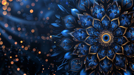 Poster - abstract fractal background mandala relaxation