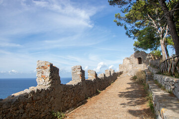 Wall Mural - La rocca di Cefalu , the rock of Cefalu  and the ruins of the old castle