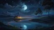 night landscape of a fictional world
