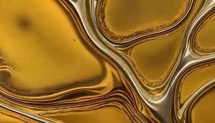 Canvas Print - Abstract background texture of Oil or Petrol liquid flow, liquid metal close-up.