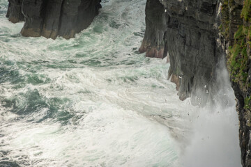 water and cliffs