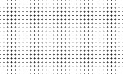 Seamless background pattern from geometric shapes. The pattern is evenly filled with black plus sign.  vector design