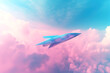 Soar into the future with this stunning image of a futuristic airplane