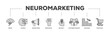 © kirale - Neuromarketing icons process structure web banner illustration of purchase, decision, emotional, customer insight, instinct, advertising, science, brain icon live stroke and easy to edit