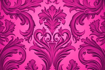  A Pink wallpaper with ornate design, in the style of victorian, repeating pattern vector illustration