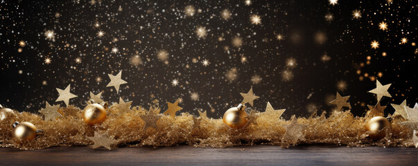 Wall Mural - Beautiful christmas decoration with free space for text