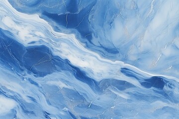 Wall Mural - Close up of blue and white marble surface, ideal for background use