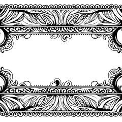 frame, floral, border, vintage, vector, decoration, flower, ornament, design, illustration, pattern, black, swirl, card, wedding, ornate, banner, art, decor, invitation, leaf, element, style, scroll, 