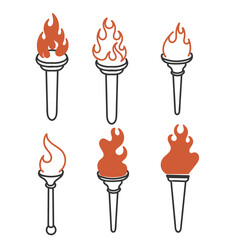 Wall Mural - hand drawn doodle torch icon illustration vector