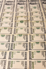 Wall Mural - Paper money lot of dollar banknotes