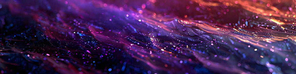 Wall Mural - abstract background with blue and purple bokeh defocused lights. light shine particles bokeh holiday