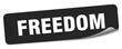 freedom sticker. freedom label